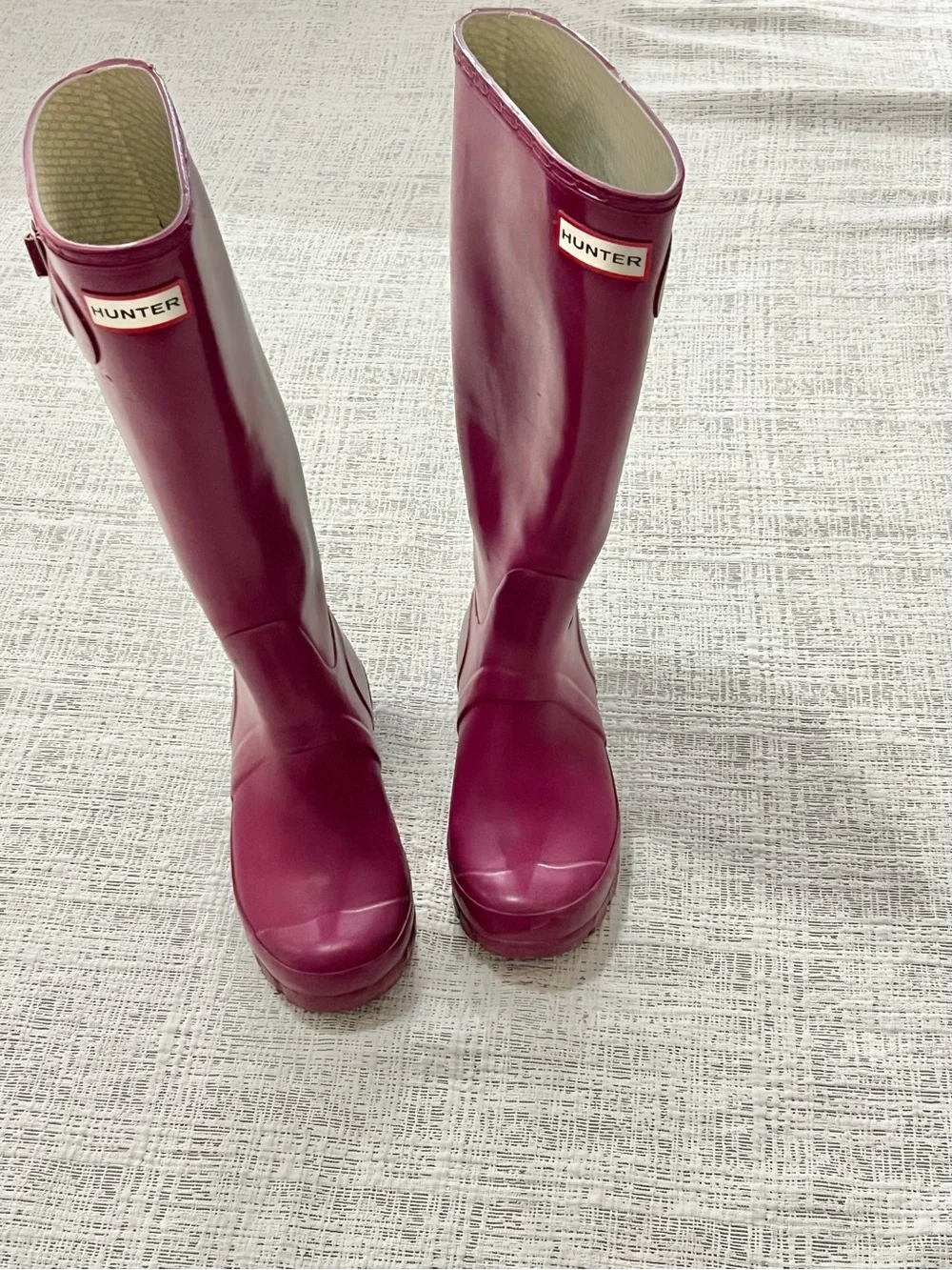 Hunter Original Gloss Tall Rain Boots Berry Plum Women’s US 5 EU 35/36